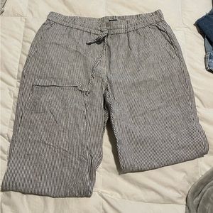 Striped linen pants